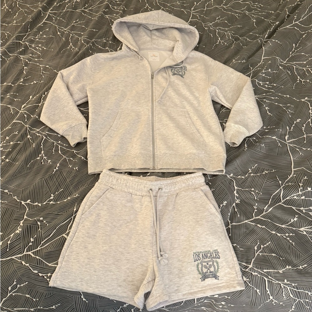 Sunday Light Gray Zip-Up Hoodie